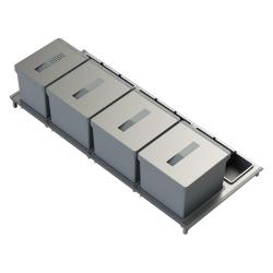 Indux Sort Avfallssystem 4-faldigt Handbetjening för utdragslådor 1208972321