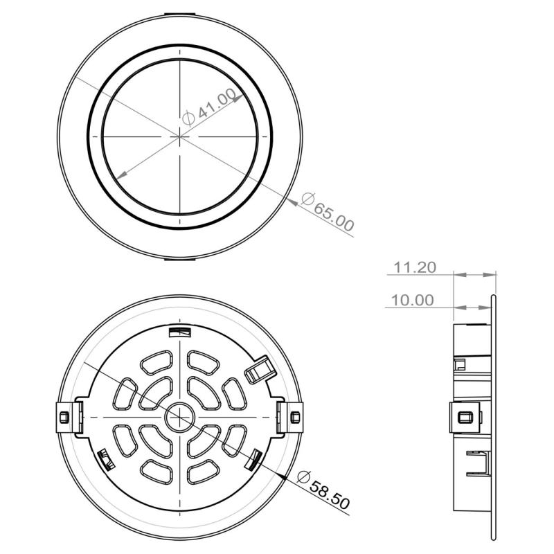 Indux Luma Liten inbyggd kökslampa Multi Tone LED Spot rostfritt stål-look 1208972326