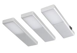 Indux Nivo Köksmonterad LED-set 3x3 W med centralbrytare Aluminiumlook 1208972334