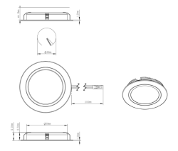 Indux Luma Inbyggd köksbelysning Multi Tone LED Set 4 spotlights Svart 1208972406