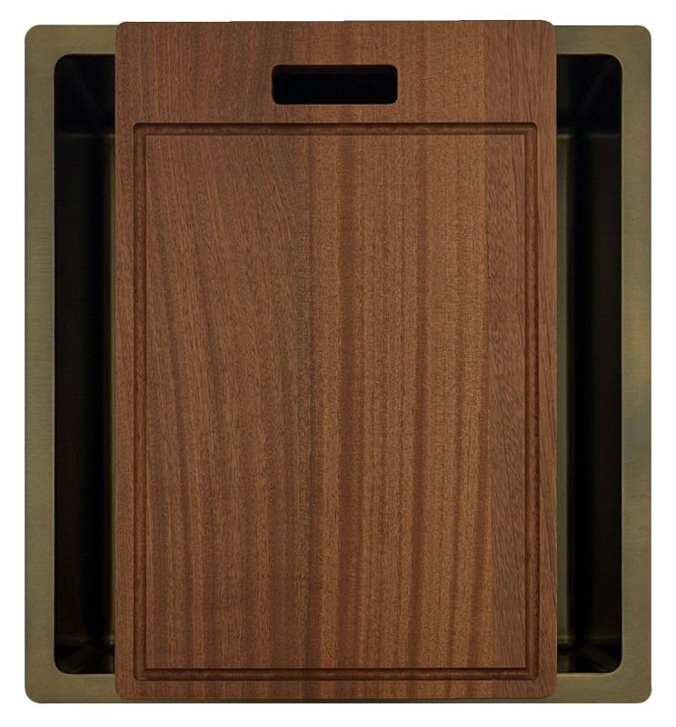 Pure.Sink Luxion PVD Antik bronsdiskho 36x40 cm underbyggd, infälld och påbyggd  med bottenhylla PLX3640-64