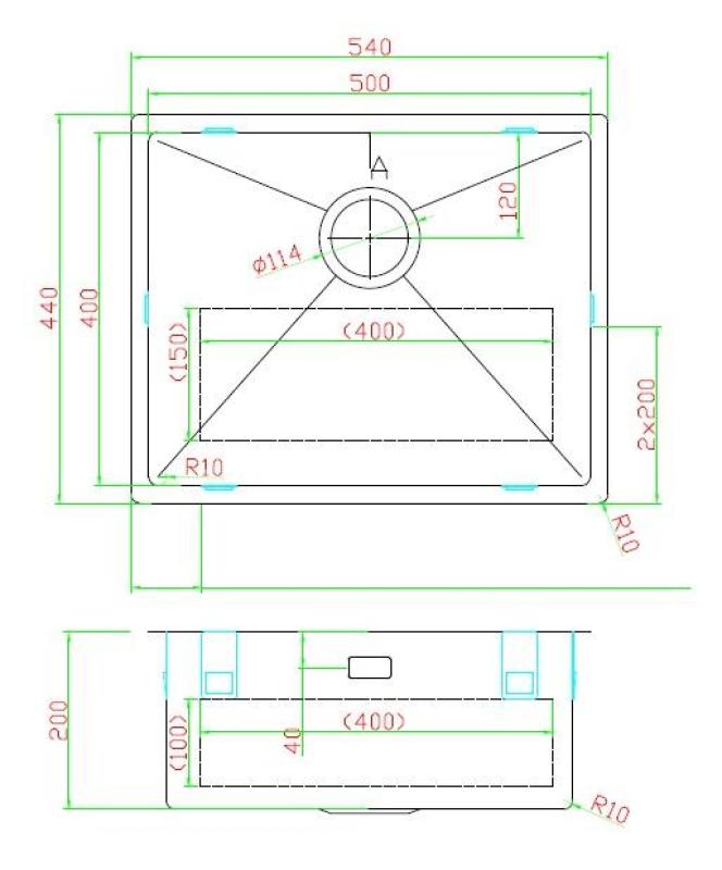 Pure.Sink Luxion PVD Antik bronsdiskho 50x40 cm underbyggd, infälld och påbyggd med bottenhylla PLX5040-64