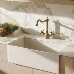 Aquanello Heritage Ascot Klassisk kök Nostalgisk kökskran Brons med vinklad utlopp BN-4002-HA