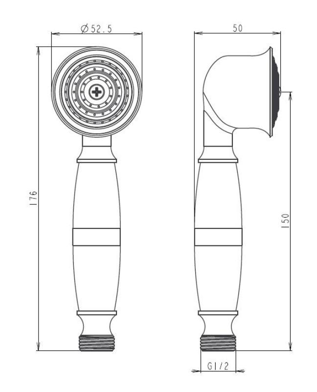 Aquanello Heritage Collection Classic Hand Shower Chrome CR-9001-HC