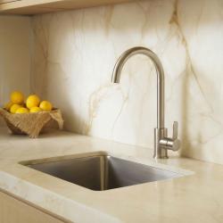 Aquanello Forma Massiv rostfri enkelgreppsblandare för kök med rund utlopp SS-1002-FM