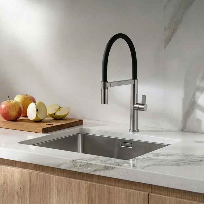 Ausmann Alira Stainless steel kitchen faucet with flexible spout 1208972564