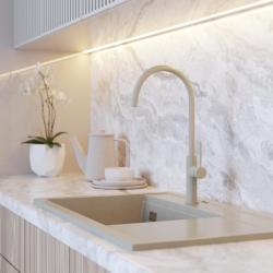 Graniteland Vira Slim Köksblandare i beige med vridbar pip 1208972622